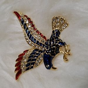 ODO Austrian Crystal Dash Jewelry Eagle Patriotic USA